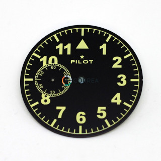Циферблат для часов Молния Pilot черный CPI-002